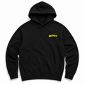 "YINZER" Embroidered Black Relax Hoodie