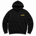 "YINZER" Embroidered Black Relax Hoodie